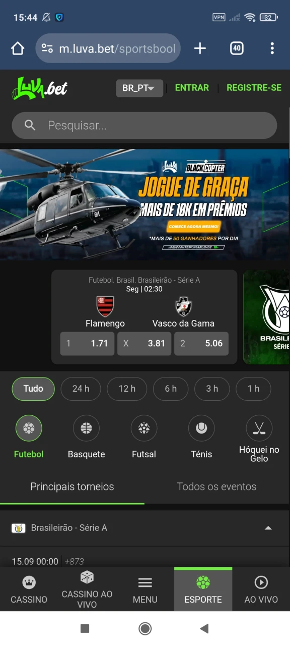 Visite o site para instalar o aplicativo Luvabet no Android.