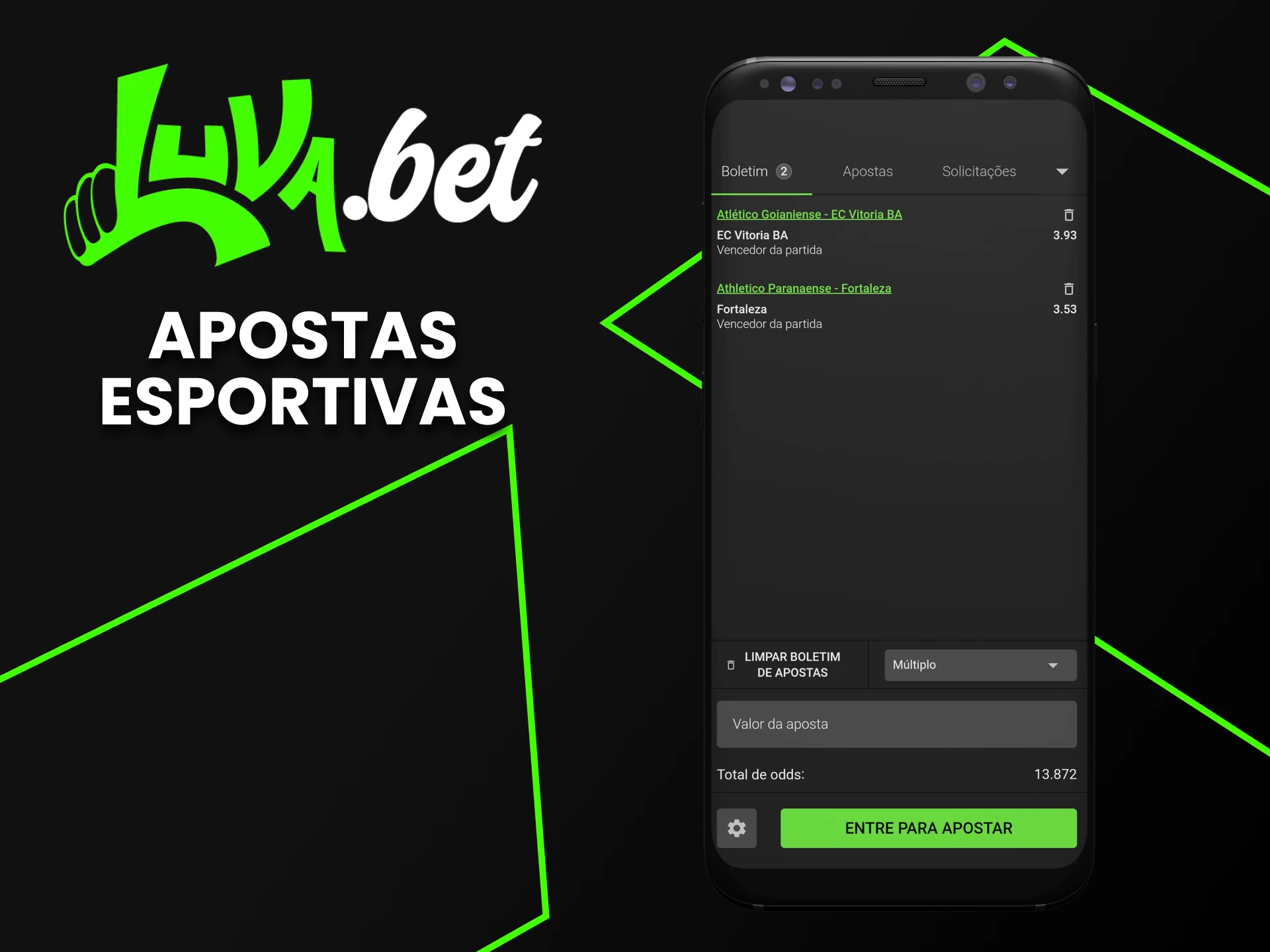 Faça apostas em esportes usando o aplicativo Luvabet.