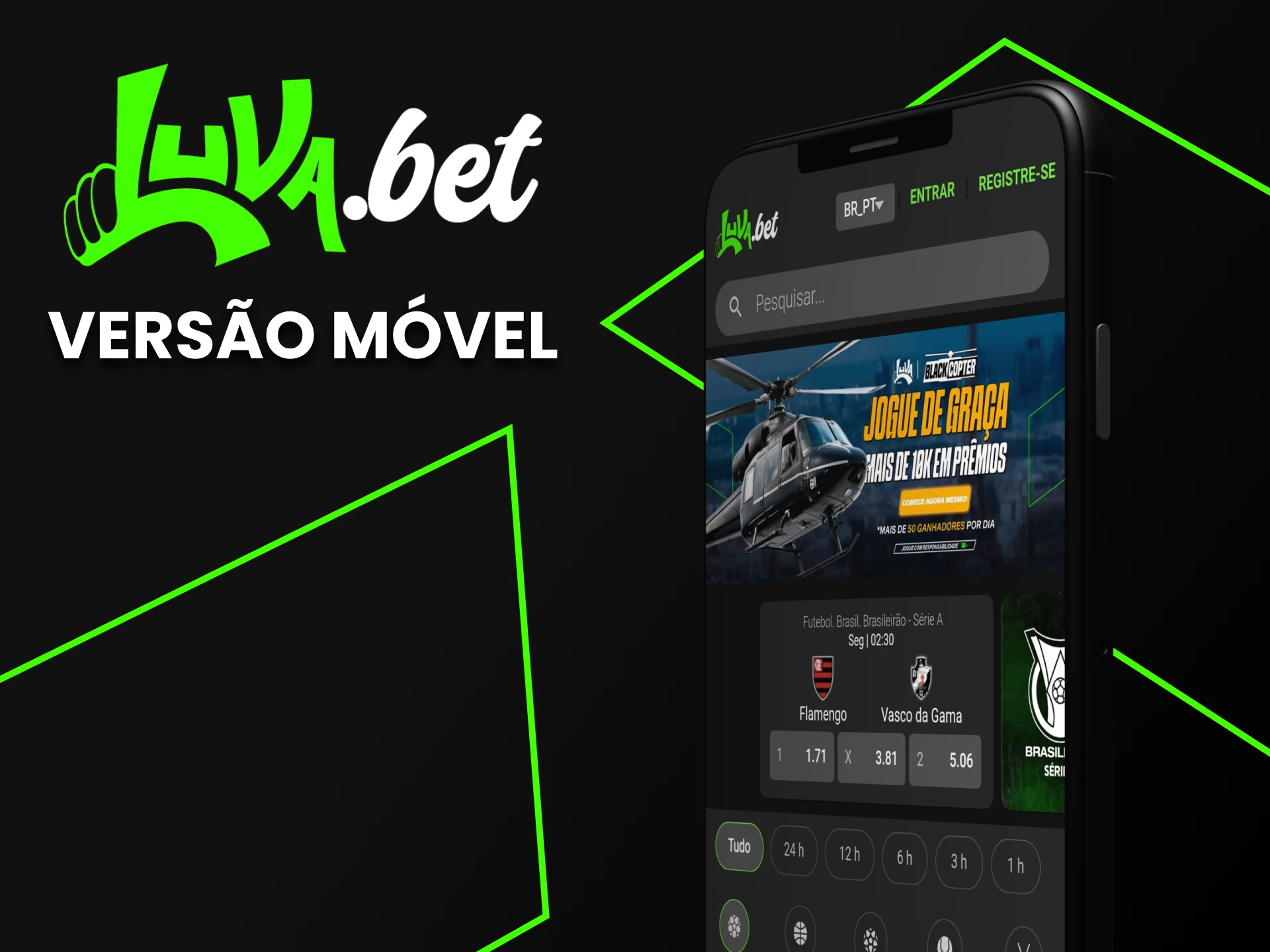 Visite a versão mobile do site da Luvabet.