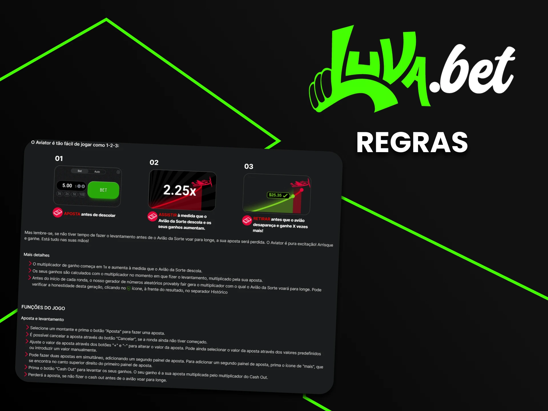 Aprenda as regras do jogo Aviator na Luvabet.