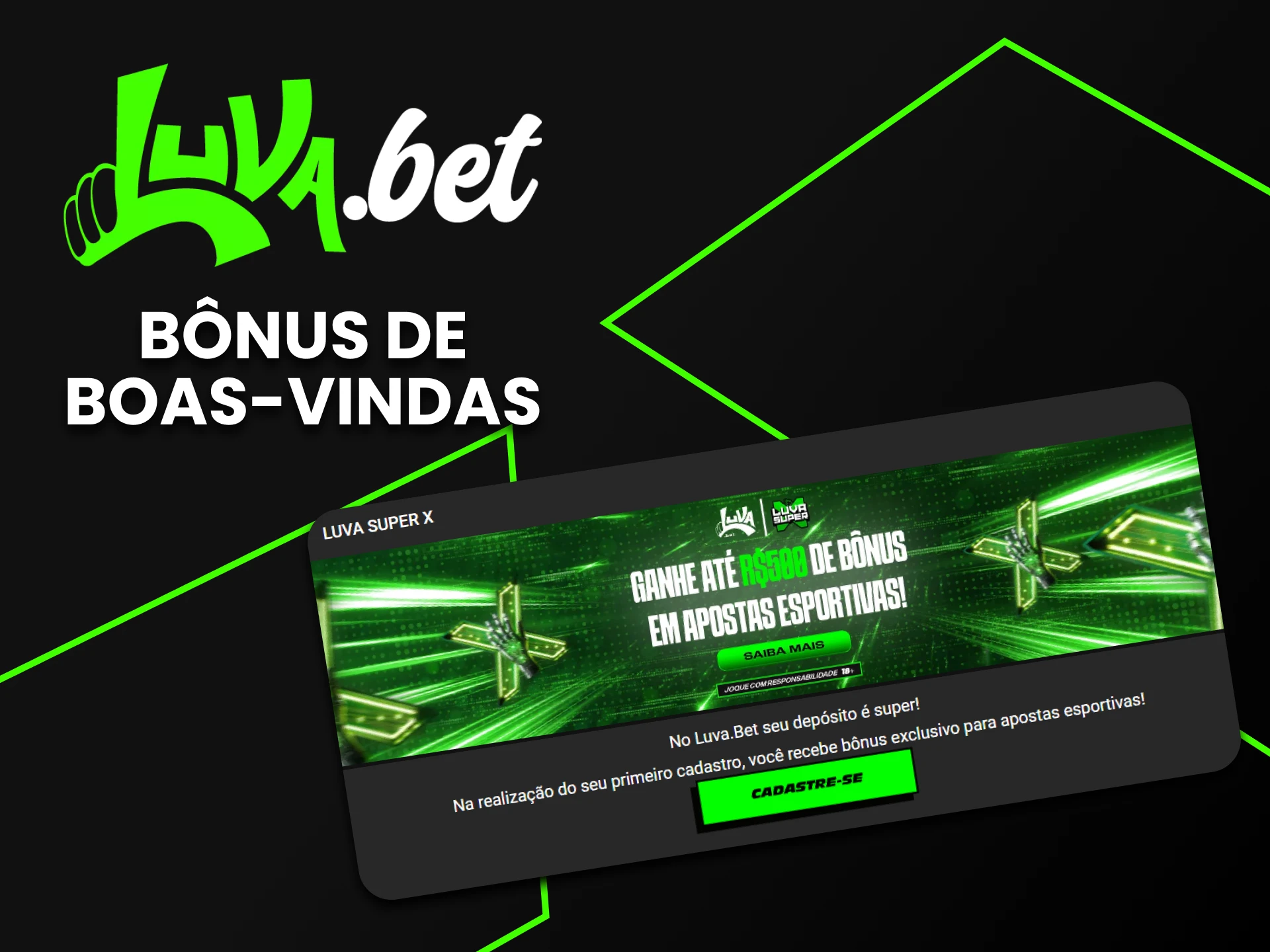 A Luvabet está oferecendo um bônus de boas-vindas.