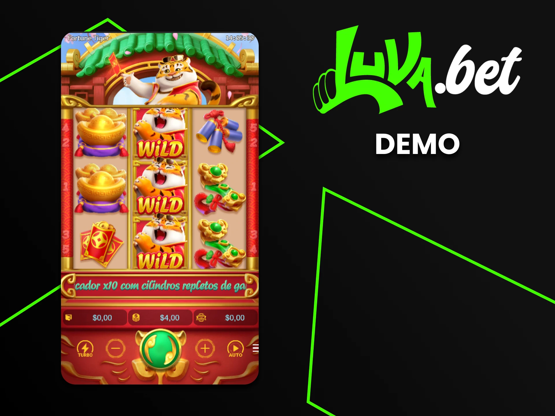 Pratique a versão demo do jogo Fortune Tiger na Luvabet.