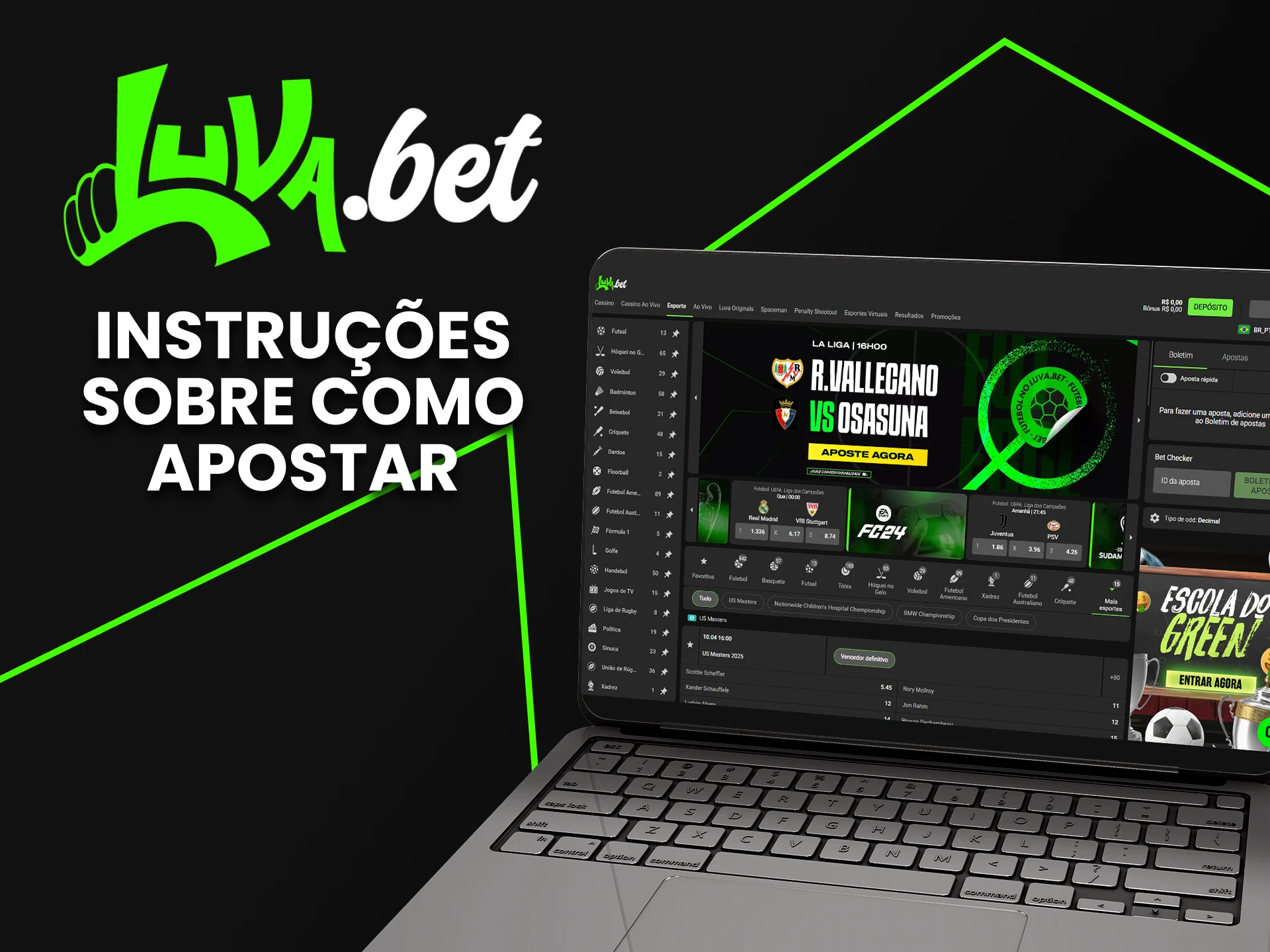 Leia as instruções sobre como apostar no golfe no site da Luvabet.