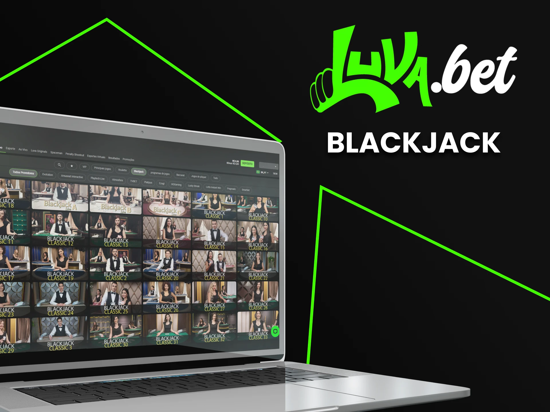 Blackjack é ideal para jogos de cassino na Luvabet.