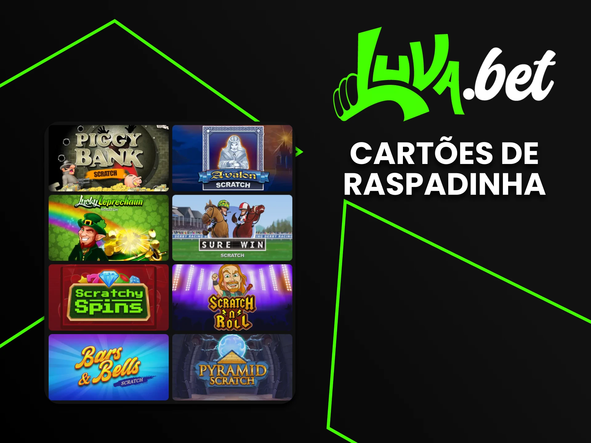 Jogue ccartoes de raspadinha na seção de cassino da Luvabet.