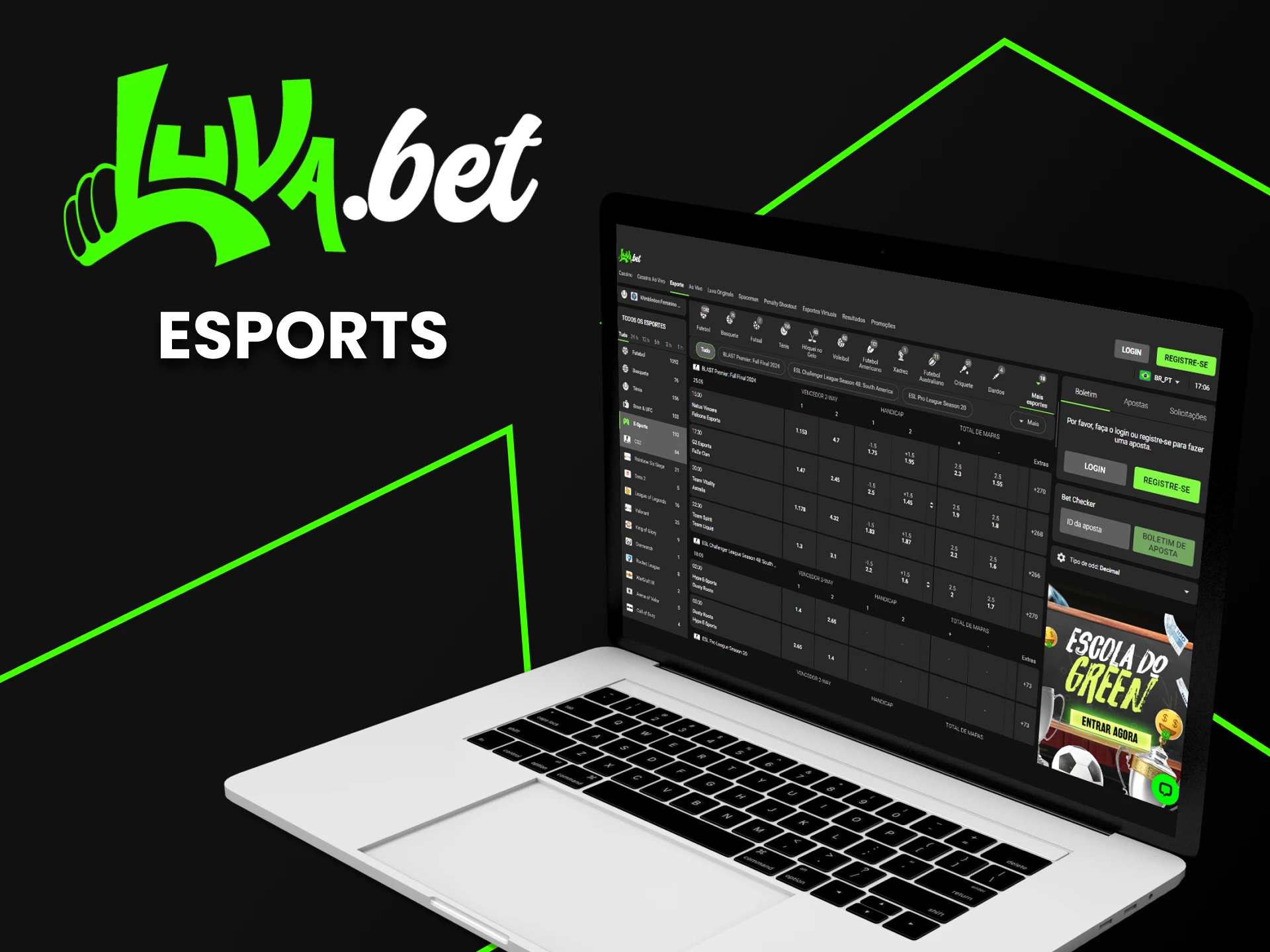 Visite a seção de eSports na Luvabet.