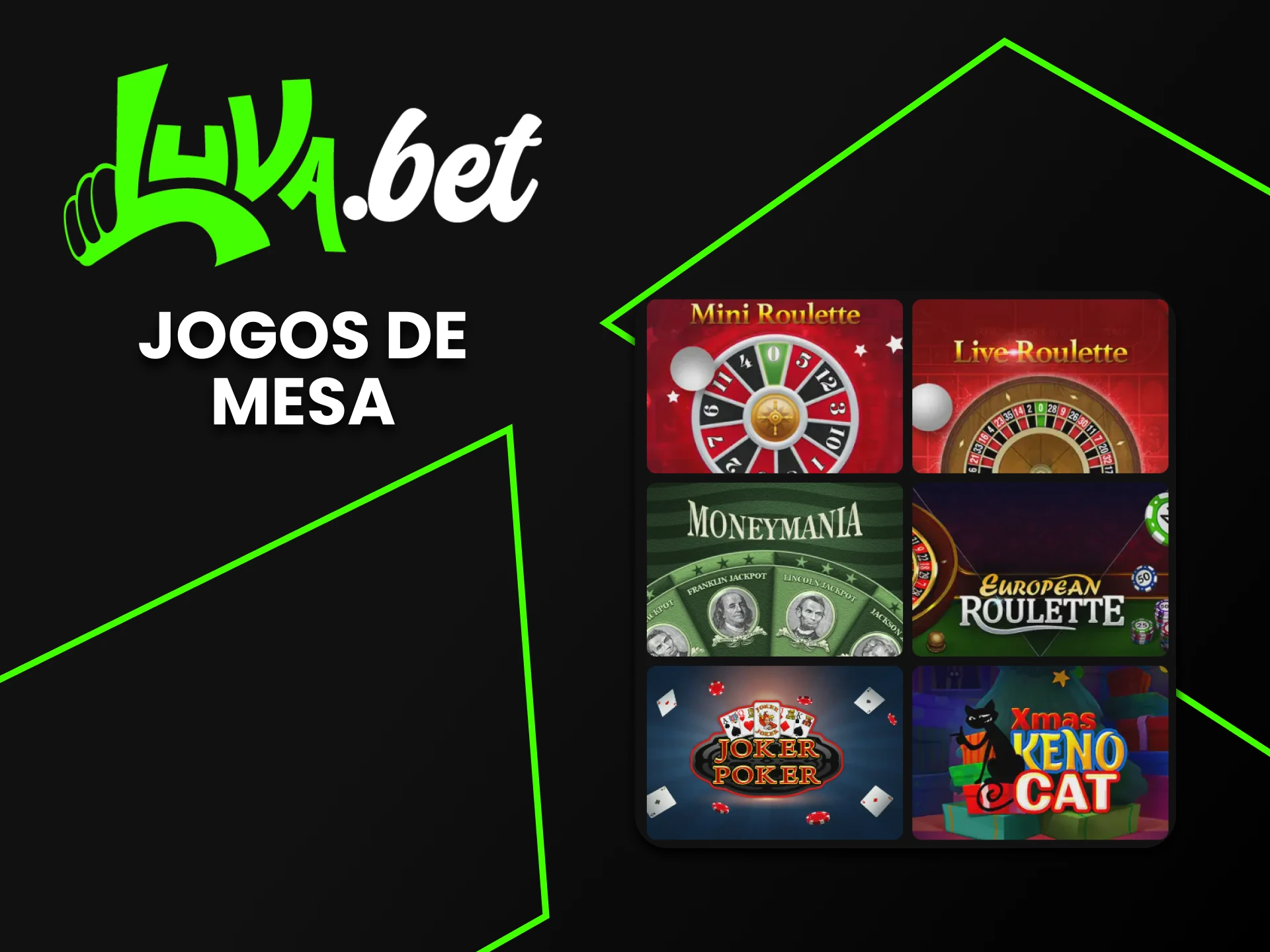 Os jogos de mesa são ideais para jogar na Luvabet.