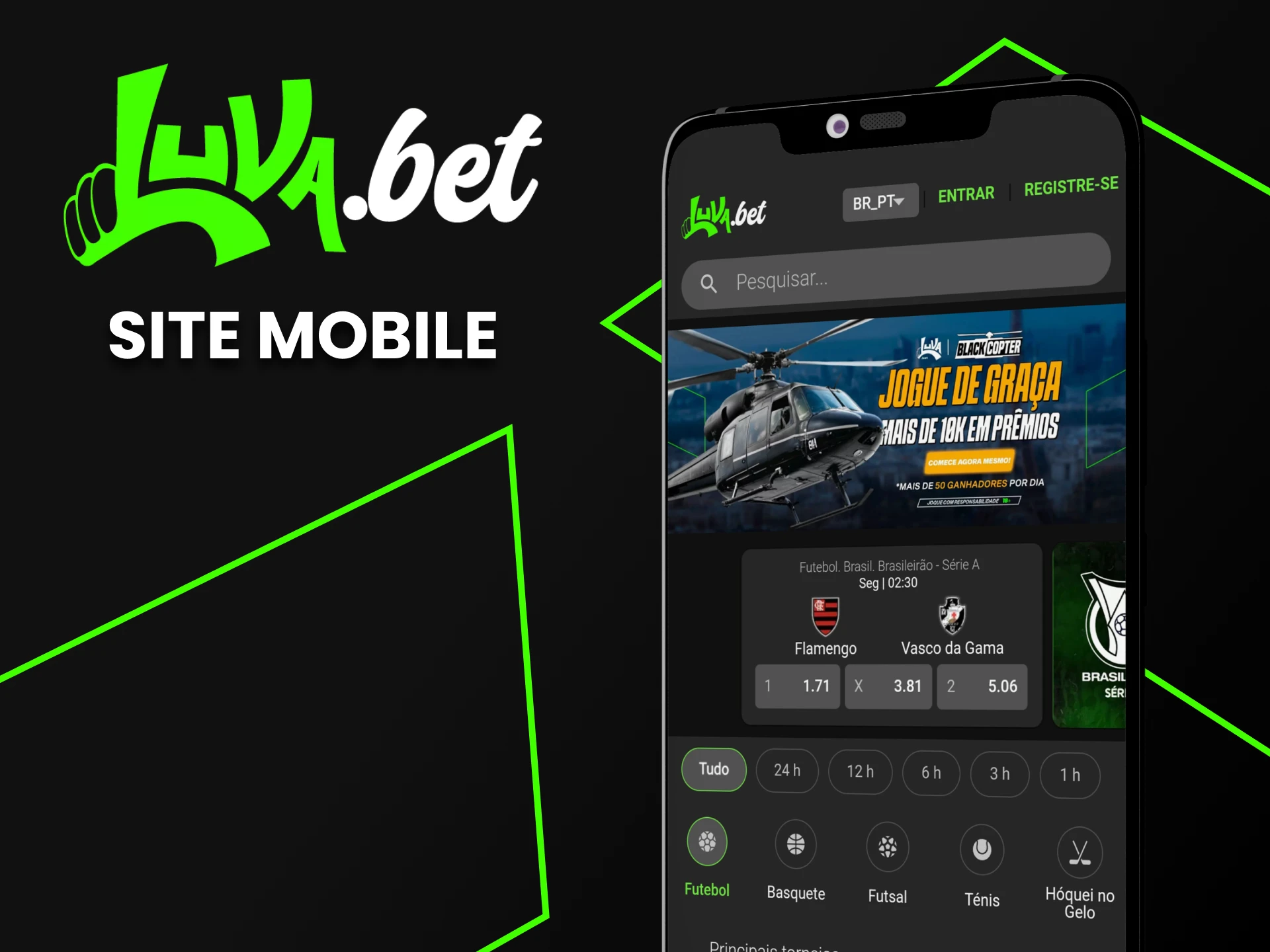 Visite a versão mobile do site da Luvabet.