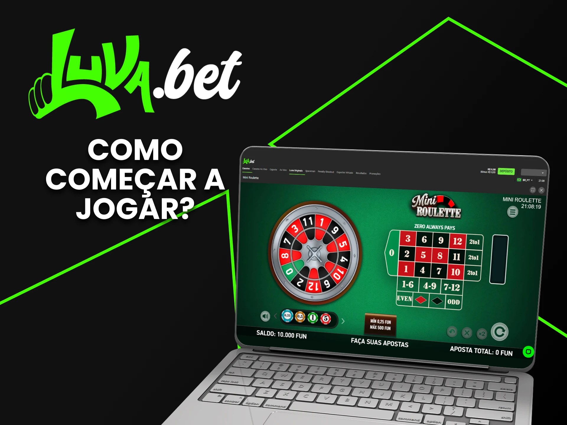 Vá para a seção de cassino para jogar roleta no site da Luvabet.